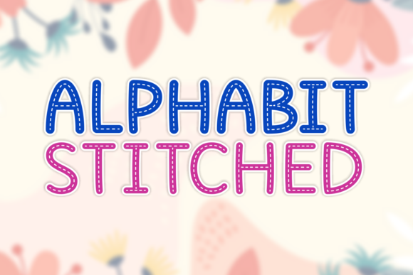 Alphabit Stitched: A Natural Display Font for Creative Branding