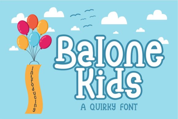 Balone Kids: A Playful Display Font for Digital Creativity