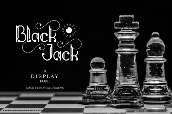 Black Jack with Chessboard Font for Handmade Creations