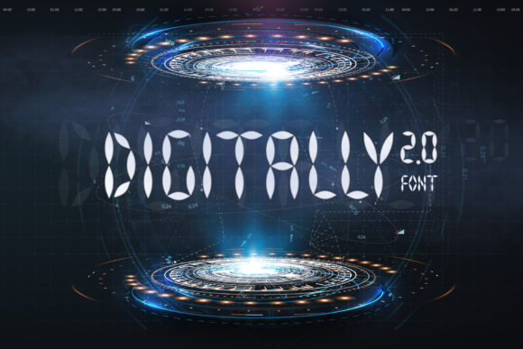 Digitally Font for Futuristic Branding