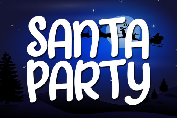 Santa Party Font for Editorial Design