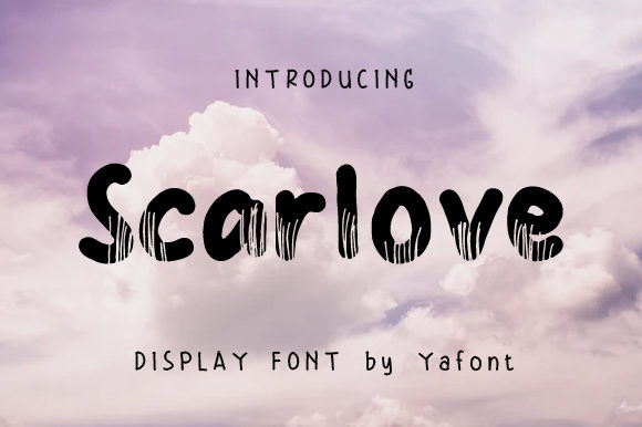 Scarlove: A Trendy Display Font for Digital Design