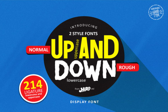 Up and Down Font for Dynamic Digital Designs